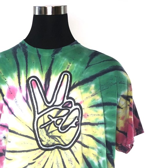 DOM It's All About the Art Other - DOM Men's Tie Dye Peace Sign Art T-Shirt #AX5
